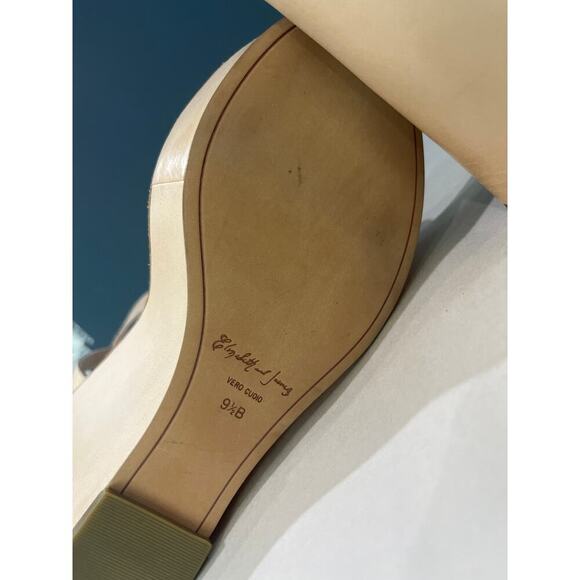 Elizabeth and James NUDE E-Brit Wedge Sandal SZ 9.5 - Picture 5 of 5
